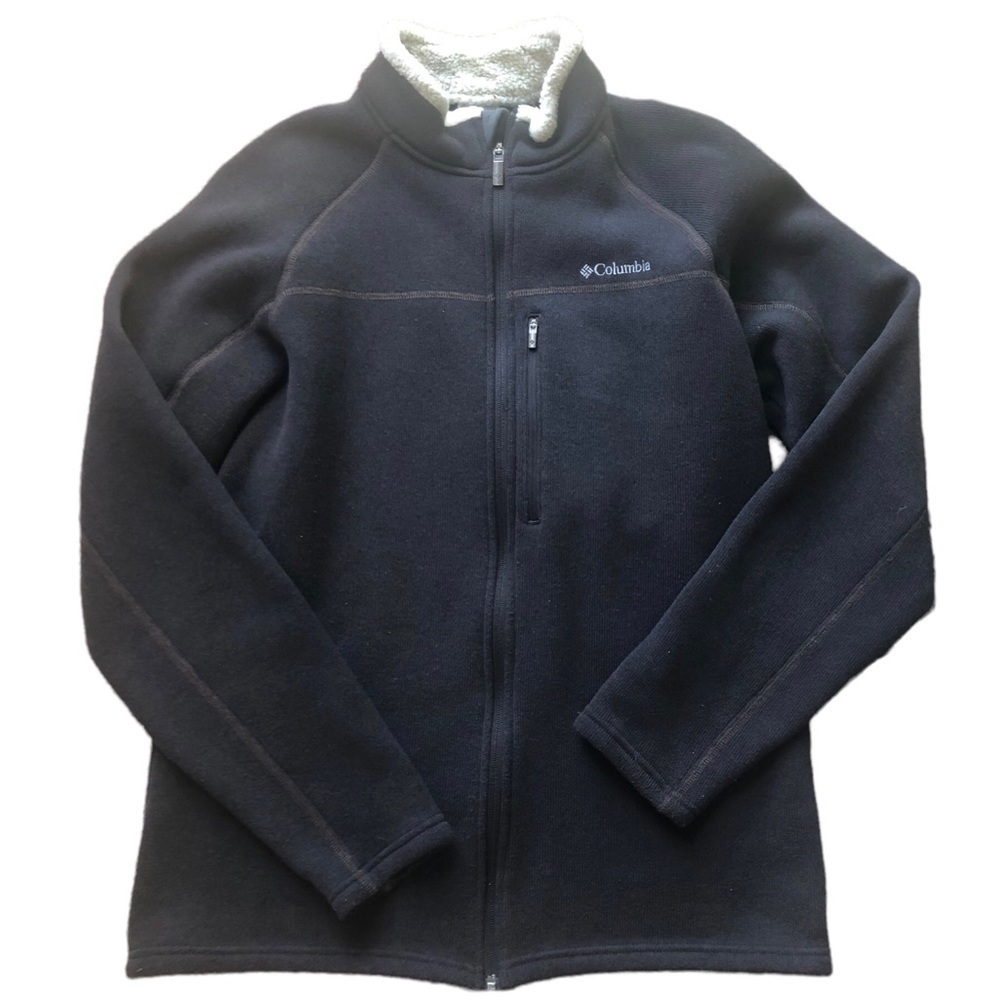 Columbia Mens Steen Mountain II Full Zip Fleece Sweater Jacket  L Brown Sherpa
